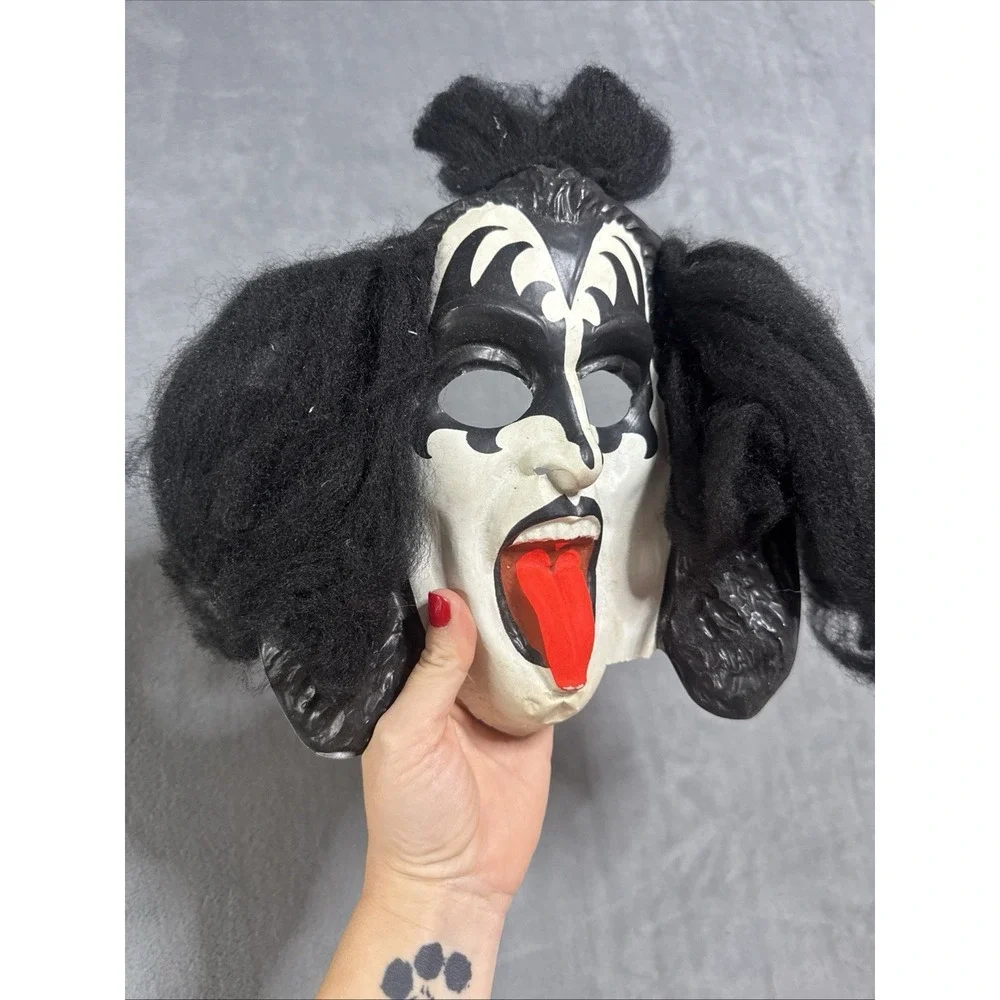 1978 VTG KISS Gene Simmons HALLOWEEN COSTUME MASK Collegeville Ben Cooper As Is